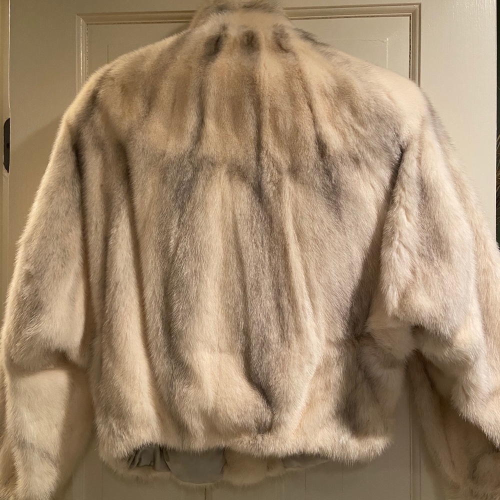 Natural white mink vintage jacket